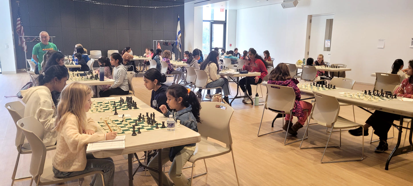 Girls playing chess
