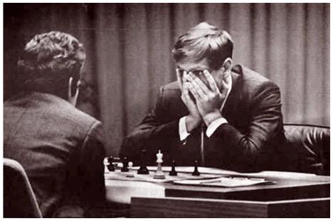 bobby fischer covering his face